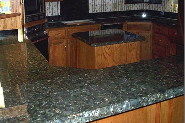 Verde Butterfly Granite Kitchen